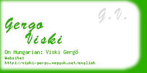 gergo viski business card